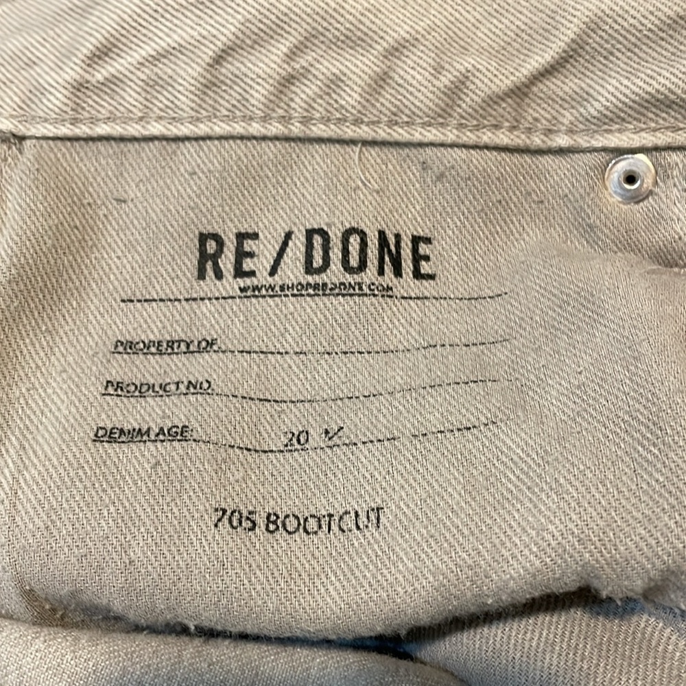 NWT Re/ Done 70s bootcut coated quartz size 31 - Picture 10 of 14